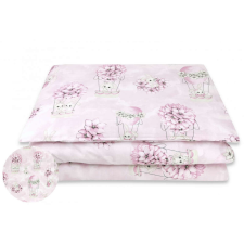 Baby Shop ágynemű huzat 100*135 cm - Rózsaszín virágos nyuszi babaágynemű, babapléd