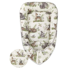  Baby Shop babafészek 55x75 cm - erdei barátok natúr babafészek