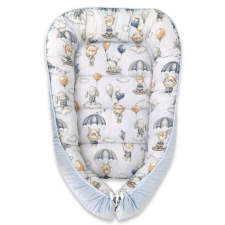 Baby Shop babafészek 55x75 cm - kék lufis állatok babafészek