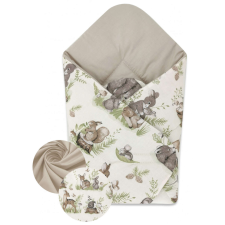  Baby Shop kókuszpólya 75x75cm - Erdei barátok natúr/zöld babaágynemű, babapléd