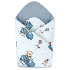 Baby Shop pólyatakaró 75x75cm - Kék Dinó Autó pólya