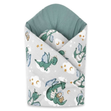  Baby Shop pólyatakaró 75x75cm - szürke/zöld sárkány pólya