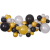 Baby Színes Silver-Gold-Black léggömb, lufi girland szett 65 db-os