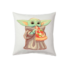 Baby Yoda pizza párna egyedi mintával ajándéktárgy