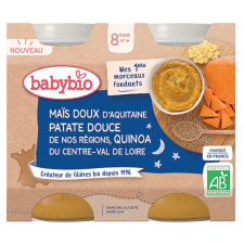  BABYBIO Bio édes kukorica, édesburgonya és quinoa 2x200g bébiétel