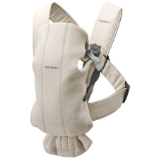 Babybjörn Mini 3D Jersey Light Beige babahordozó kendő, háti hordozó