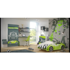 Babyboo Autós gyerekágy MATRACCAL (140 X 70 zöld) ágy és ágykellék
