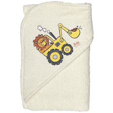 BABYBRUIN Kapucnis frottír fürdőlepedő, kifogó 75x90 cm - Markoló vajsárga babatörülköző, kifogó