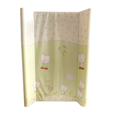 BabyBruin Pelenkázó lap Merev, ékes, zöld cicák 50 * 70 cm pelenkázó matrac