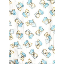 BABYBRUIN Tetra baba kifogó 90x140 cm - Kék párnás maci babatörülköző, kifogó