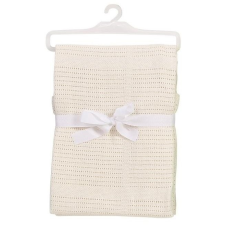 BabyDan BabyDan horgolt Takaró 75x100cm #bézs babaágynemű, babapléd