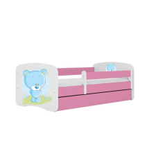 Babydreams ágy, rózsaszín, kék, maci, fiók nélkül, matrac nélkül, 180/80 gyermekágy