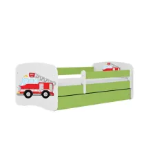 Babydreams Babydreams zöld tűzoltó ágy fiók nélkül, matrac nélkül 140/70 gyermekágy