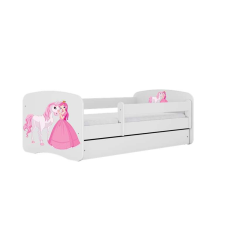 Babydreams fehér hercegnős lóágy fiókkal, matraccal 160/80 gyermekágy