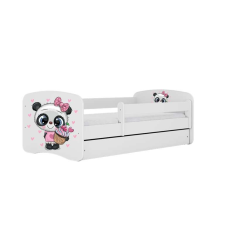 Babydreams fehér panda ágy fiók nélkül, matrac 160/80 gyermekágy