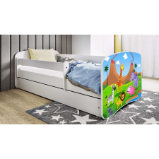 Babydreams fehér szafari ágy fiók nélkül, kókusz matrac 160/80 gyermekágy