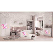Babydreams fehér tündérágy szárnyakkal és fiókkal, kókusz matrac 140/70 gyermekágy