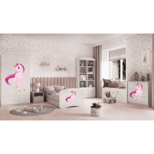 Babydreams fehér unikornis ágy fiókkal, matraccal 160/80 gyermekágy