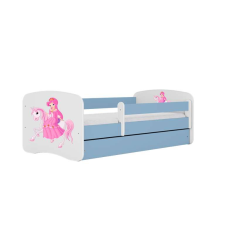 Babydreams kék hercegnő lóágyon fiókos latex matrac nélkül 180/80 gyermekágy
