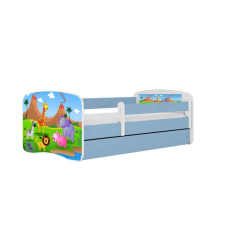 Babydreams kék szafari ágy fiók nélkül, matrac 160/80 gyermekágy