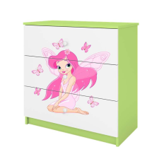  Babydreams komód, zöld tündér pillangókkal gyermekbútor