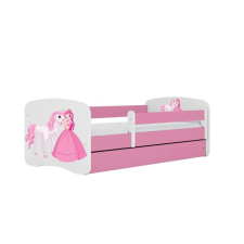 Babydreams rózsaszín hercegnős lóágy fiók nélkül, matrac 160/80 gyermekágy