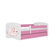Babydreams rózsaszín lóágy, fiók nélkül, matrac nélkül, 160/80 gyermekágy