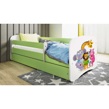 Babydreams zöld állatkerti ágy fiókkal, matraccal 160/80 gyermekágy