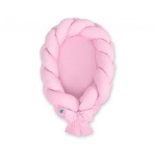 BabyLion Prémium Fonott babafészek és rácsvédő - 2in1 - rózsaszín - rózsaszín alap babafészek
