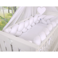 BabyLion Prémium Fonott rácsvédő XXL - Fehér babaágynemű, babapléd