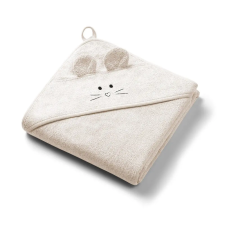 Babyono BabyOno fürdõlepedõ kapucnis bambusz 100x100cm egérfülekkel krémszínû 1553/05 babatörülköző, kifogó