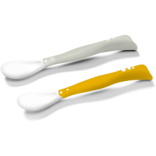 Babyono Be Active Flexible Spoons kiskanál Grey/Yellow 2 db babaétkészlet