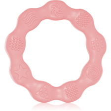 Babyono Be Active Silicone Teether Ring rágóka Pink 1 db rágóka