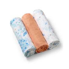 Babyono Muszlin gombóc Super soft 3 db -narancs mosható pelenka