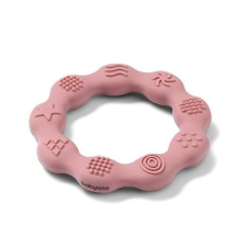 Babyono rágóka - RING szilikon gyűrű rózsaszín 825/02 rágóka