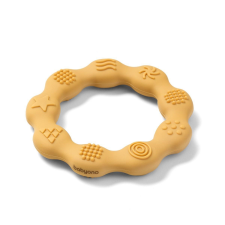 Babyono RING rágóka – szilikon gyűrű - sárga rágóka