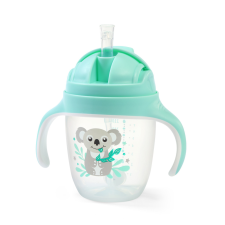 Babyono szívószálas itatópohár füllel 240ml, menta itatópohár