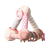Babyono Tiny Yoga Készségfejlesztő piramis játék C-karikán 3hó+, rózsaszín