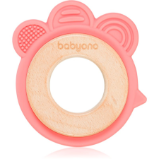 Babyono Wooden & Silicone Teether rágóka Hen 1 db rágóka