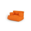  Babzsák fotel, textil anyag polisztirol gyöngyökkel töltve, narancs, 80 x 80 x 70 cm, MCT-F01
