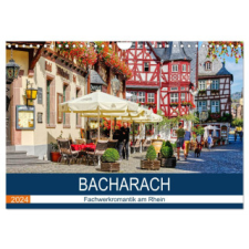  Bacharach - Fachwerkromantik am Rhein (Wandkalender 2024 DIN A4 quer), CALVENDO Monatskalender – Thomas Bartruff naptár, kalendárium