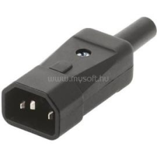 Bachmann C14 csatlakozó dugó fekete szerelhető 10A szünetmenteshez (19.07.1294) kábel és adapter
