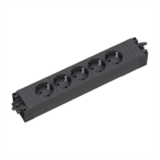 Bachmann STEP BASE 230V Elosztó 5 aljzatos - Fekete (906.18821) hosszabbító, elosztó