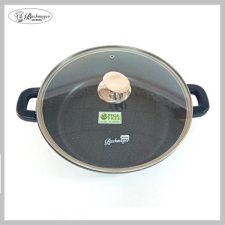 BachMayer BM-7771-28 Márvány Bevonatú Főzőedény – 28 cm, 3,8 liter – Üvegfedővel edény