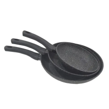 BachMayer Serpenyő szett márvány bevonattal 3 részes indukciós Szín: Bordó edény