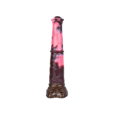Bad Horse - szilikon lószerszám dildó - 24cm (barna-pink) műpénisz, dildó