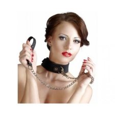 Bad Kitty - szilikon nyakörv pórázzal bilincs, kötöző