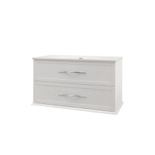 BADEN HAUS TIFFANY ALSÓSZEKRÉNY MOSDÓVAL 101X56.8X46CM,MATT FEHÉR,FÜGGESZTETT,2FIÓK fürdőszoba bútor