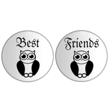 Baglyos páros Best Friends kitűző kitűző