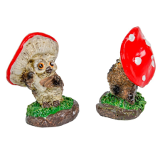  Bagoly gomba kalappal poly 7cm dekorációs kellék